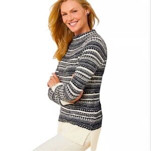 Talbots Fair Isle Mockneck Sweater